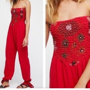 Free People Karen strapless romper/jumpsuit